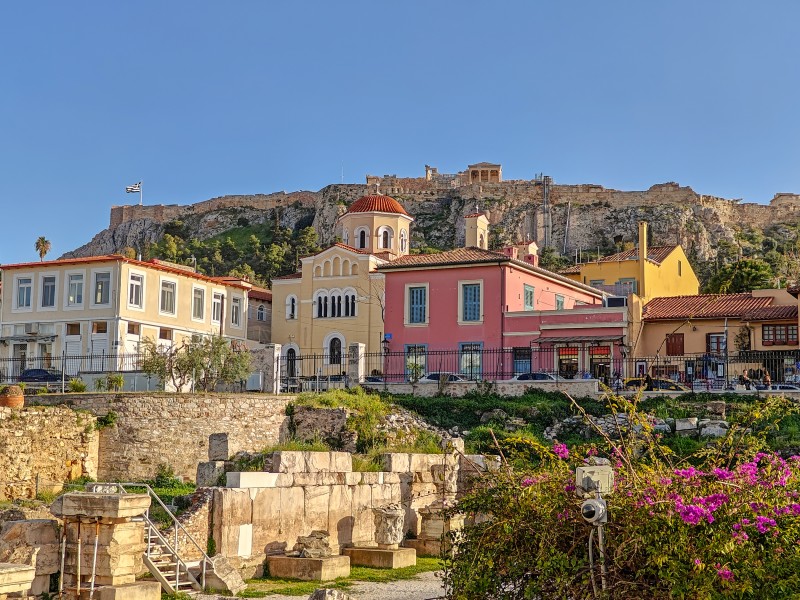 Plaka’s backstreets under the Acropolis