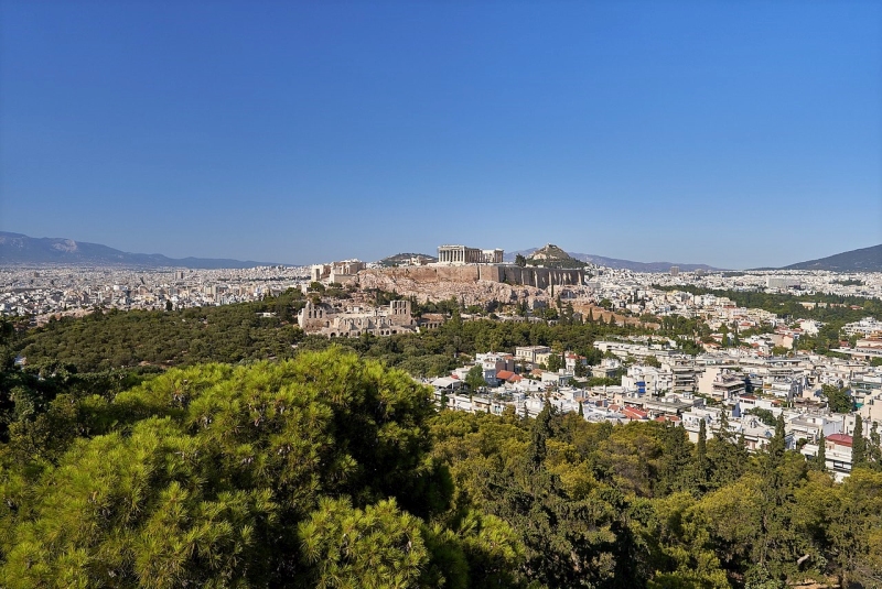 view of the_Acropolis_and_the_Areopagus_from_Philopappos_Hill