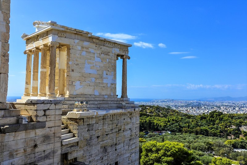 The Temple of Athena Nike in acropolis
