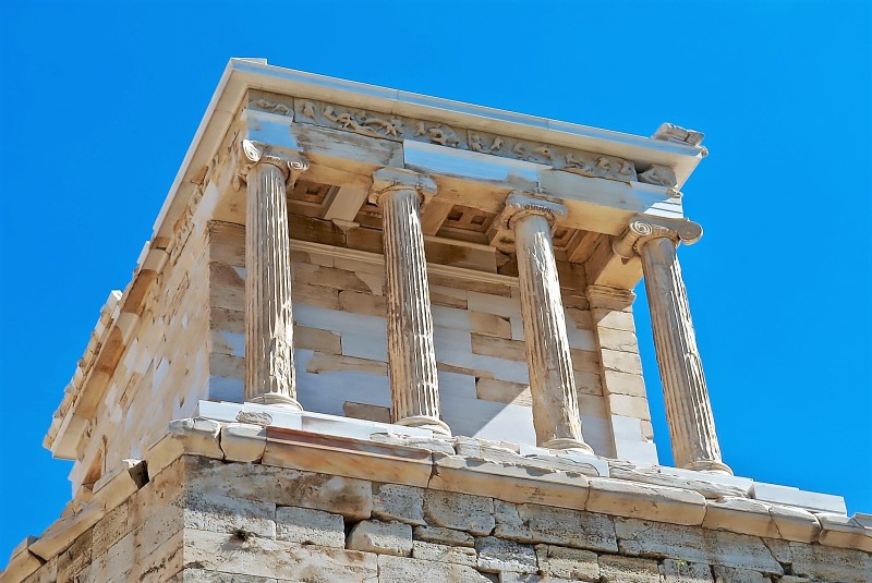 The Temple of Athena Nike on the Acropolis of athens greece