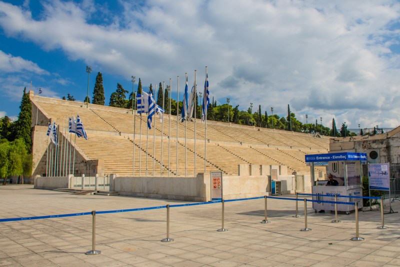 family visit panathenaic stadium