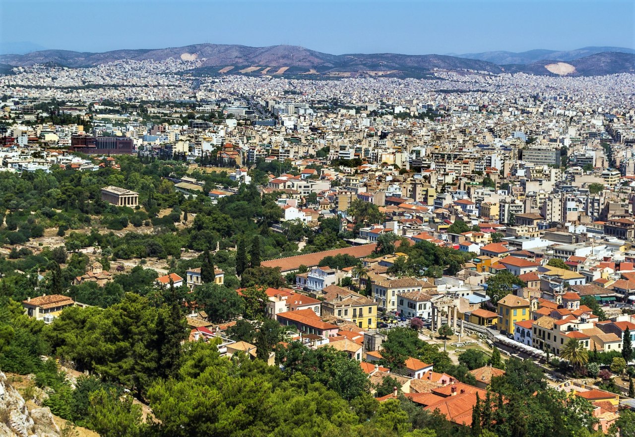 view of athens agora athens greece