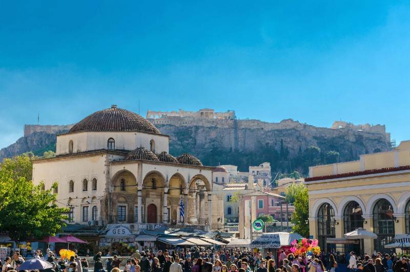 Where to stay in Monastiraki - Monastiraki Square in Athens with view of the Acropolis — a top neighborhood pick for travelers who want central location and buzz.