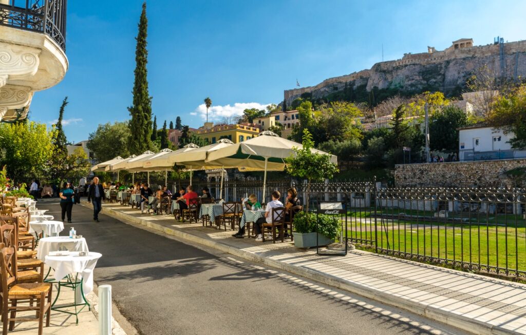 Outdoor restaurants in Athens