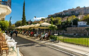 Outdoor restaurants in Athens