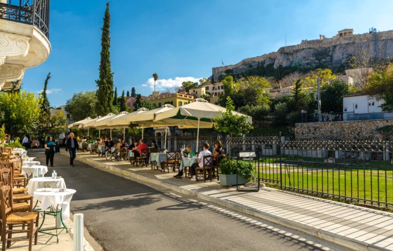Outdoor restaurants in Athens