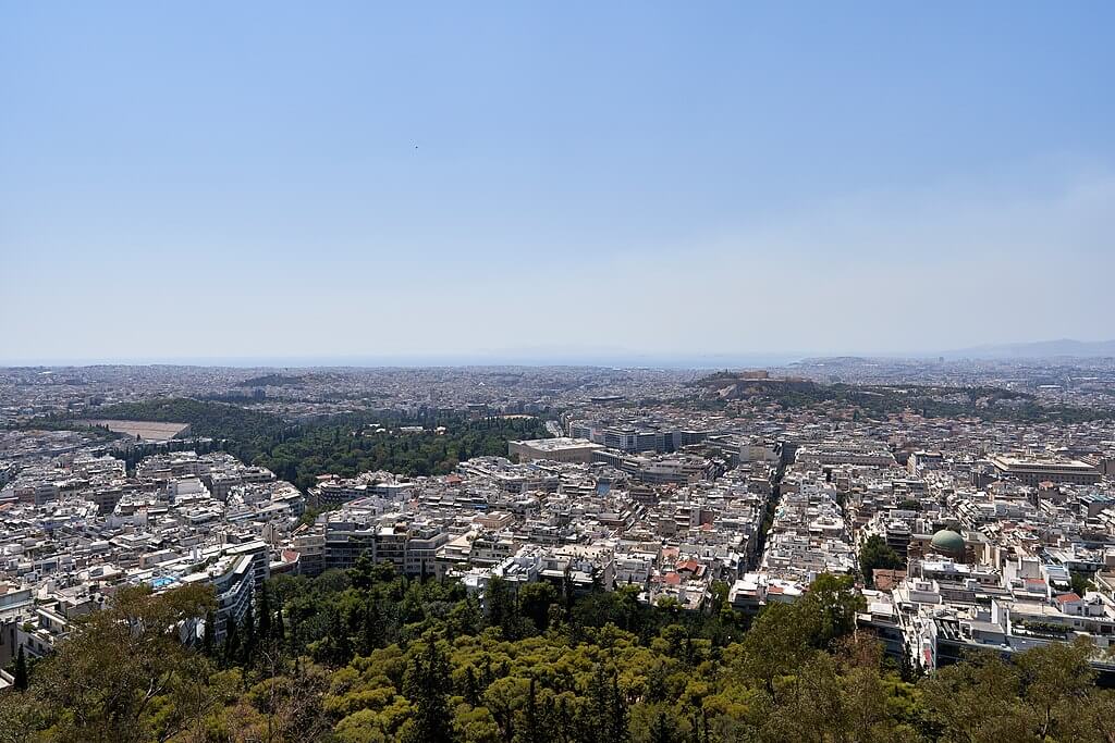 Athens and Piraeus from Mount Lycabettus 