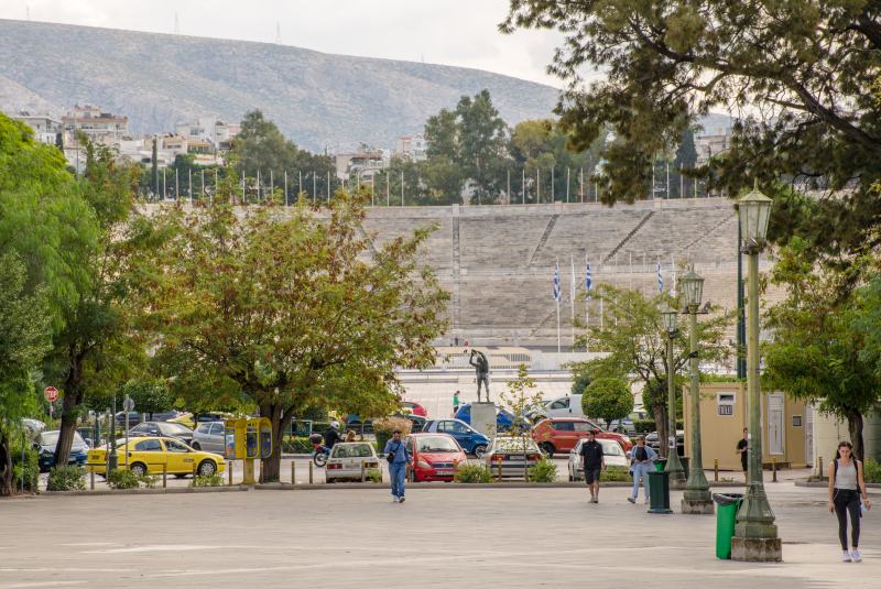 Pagrati is located behind the Panathenaic Stadium of Athens