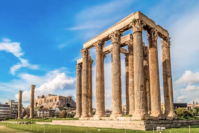 the Temple of Olympian Zeus in Athens