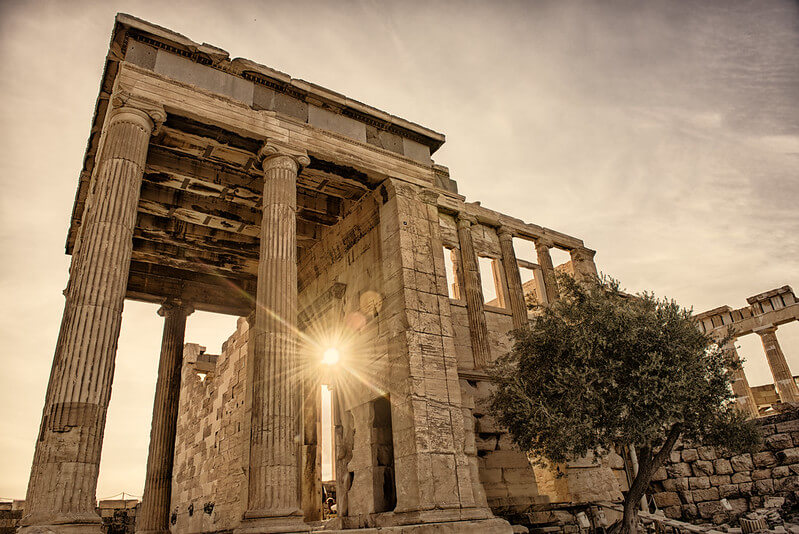 The Erechtheum temple, Acropolis of Athens