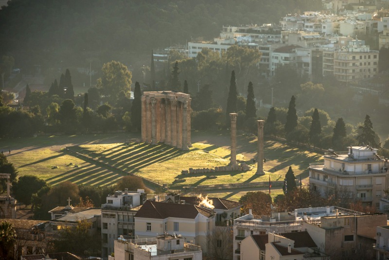 The Olympieion in athens greece