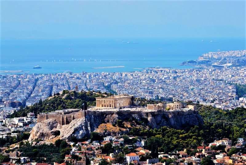 View of the Acropolis from Lycabettus Hill