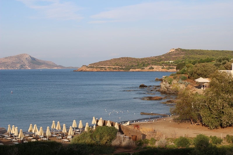 beach near the Cape Sounion