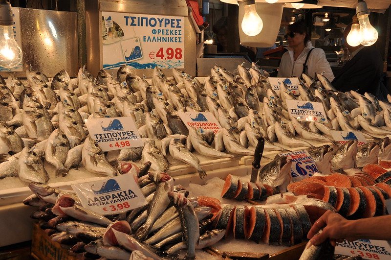 fish market at varvakios agora