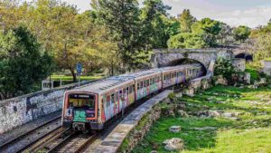 athens metro pass through the ancient agora in athens greece
