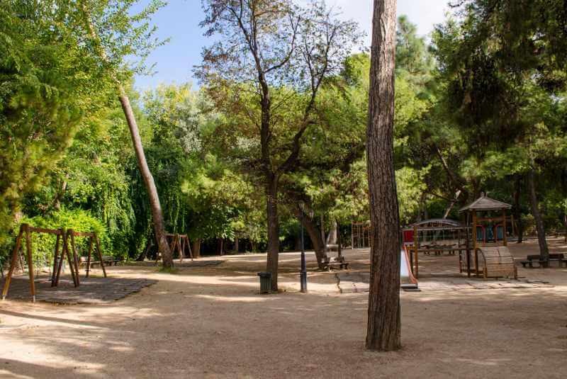 the playground inside the National Park of Athens