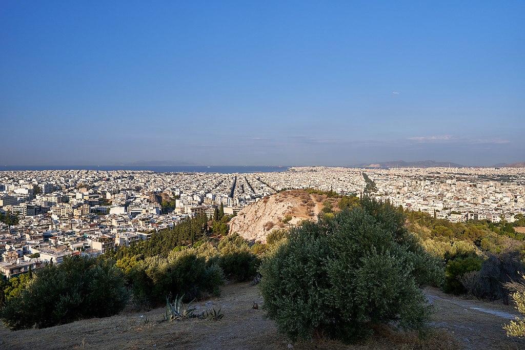 Athens and Piraeus from Philopappos Hill