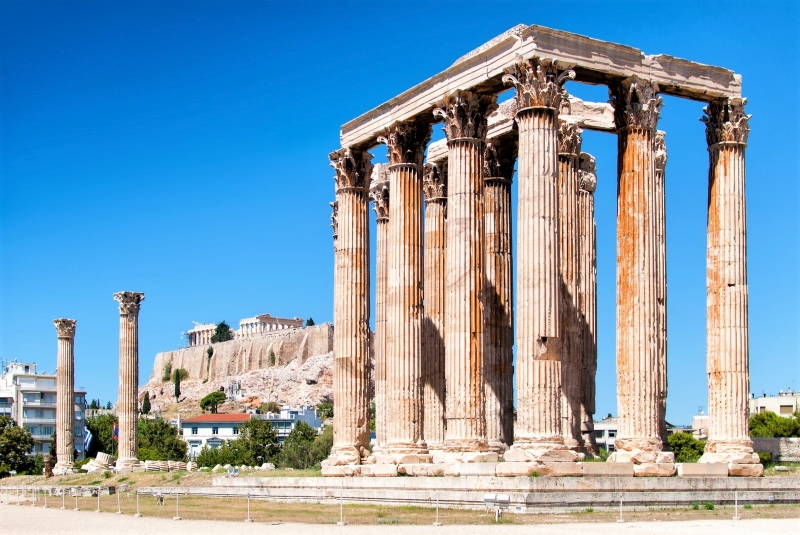the temple of olympian zeus in athens