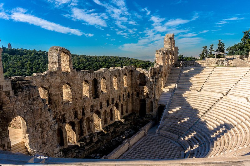 Odeon Herodes Atticus in acropolis athens