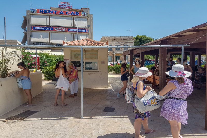 bus station in Aegina Town
