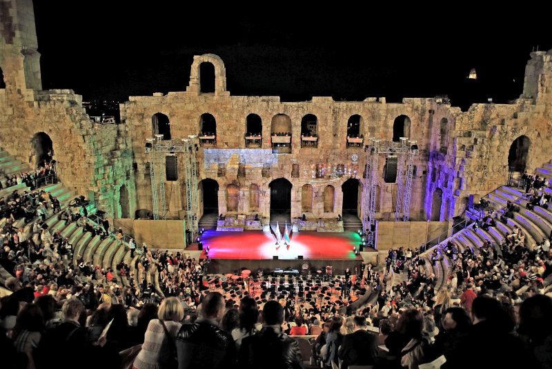 Visit the Odeon of Herodes Atticus during a night time event