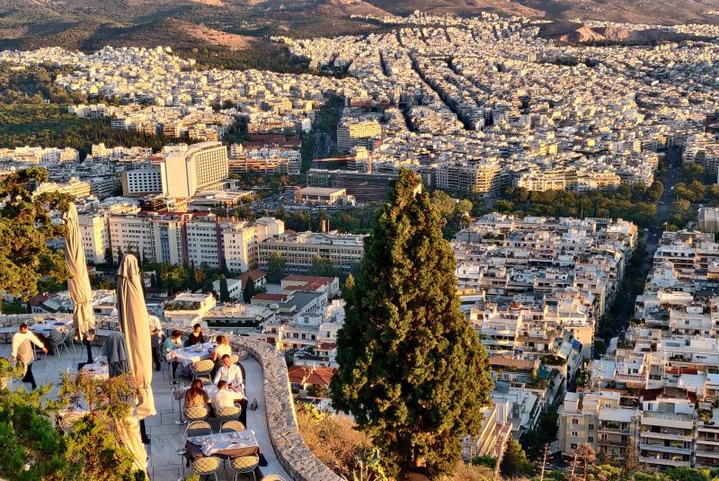 visit the Lycabettus Hill in athens with kids