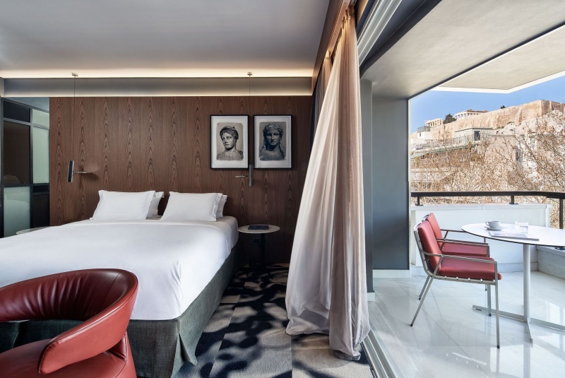 boutique hotel with acropolis view