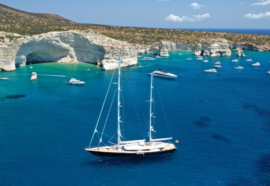Yacht in Athens Greece